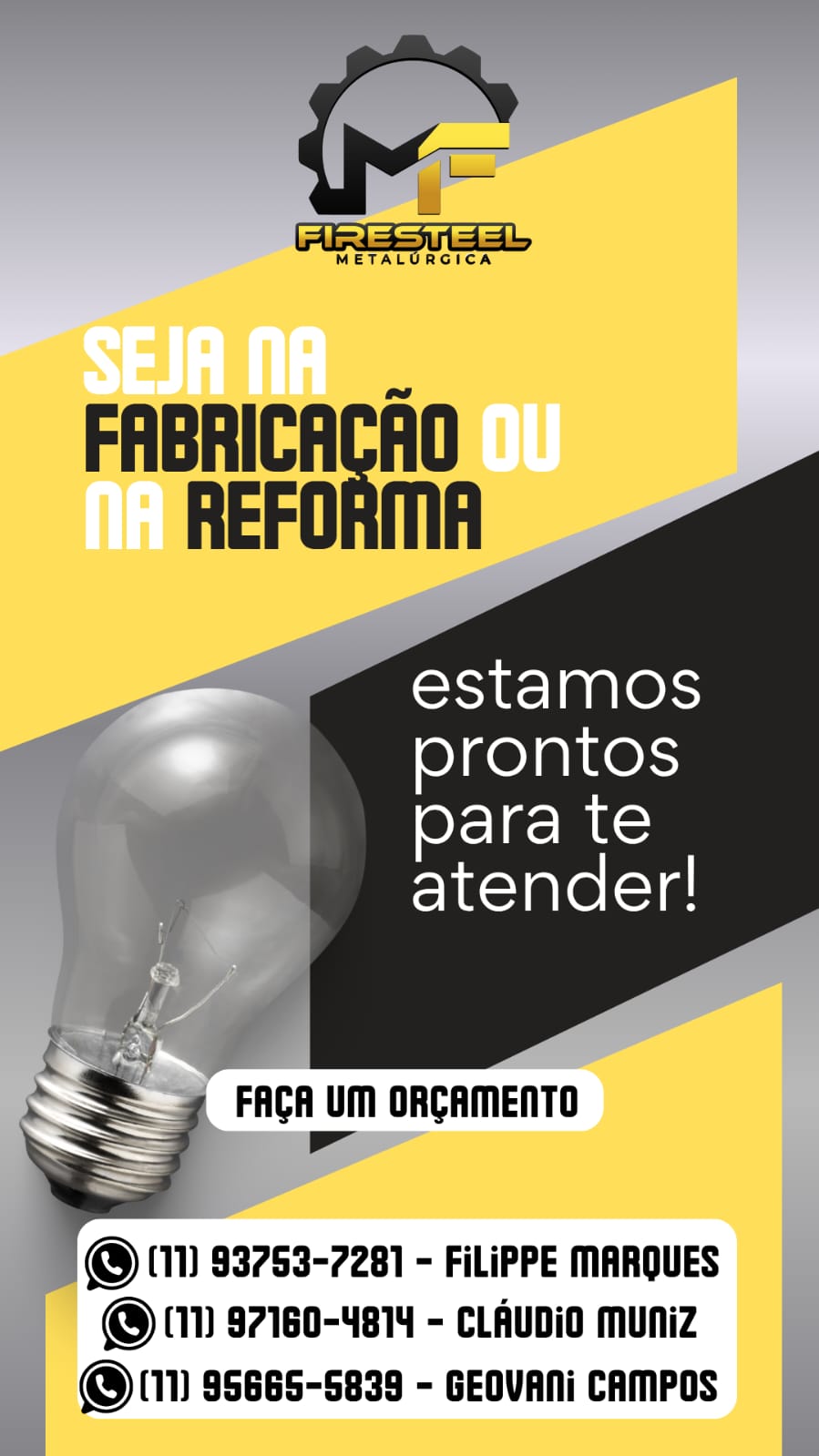 Folder fabricação e reforma